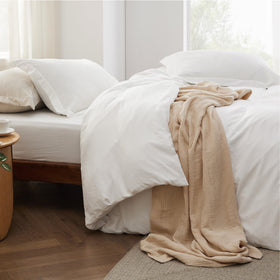 Bedsure easy care instructions for cold machine wash and low tumble dry.