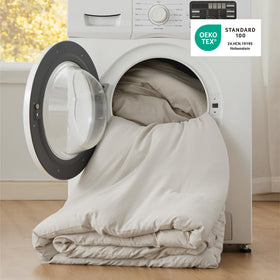 Bedsure easy care machine washable comforter promises simple refreshes