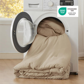 Bedsure easy-care fabric suitable for machine washing.