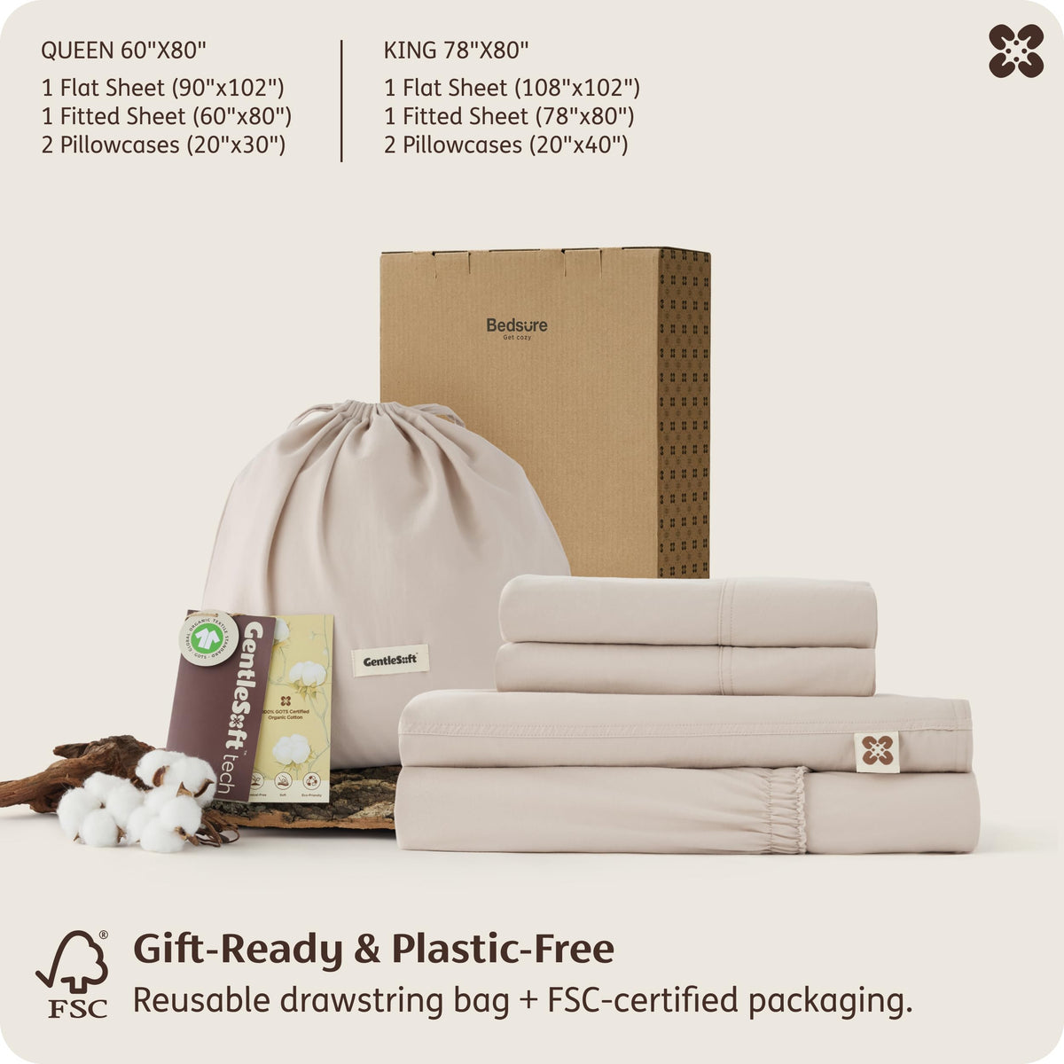 Bedsure easy-care sheets are machine washable for simple maintenance