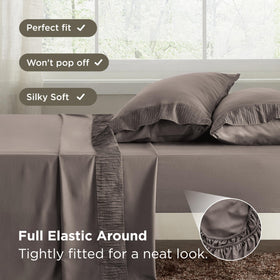 Bedsure easy-care demonstration suggests durable, wrinkle-resistant washing performance.