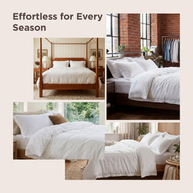 Bedsure eight interior corner ties secure the duvet to avoid shifting.
