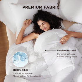 Bedsure eight-tab duvet design close-up for versatile insert compatibility.