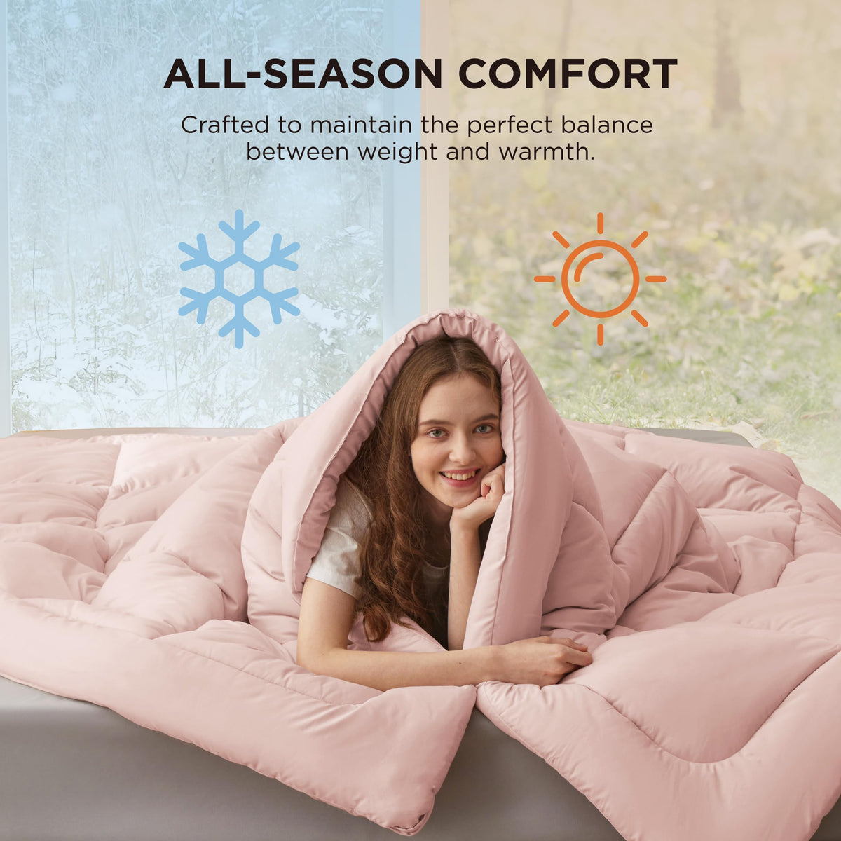 Bedsure eight-tab duvet insert ready to pair with a duvet cover