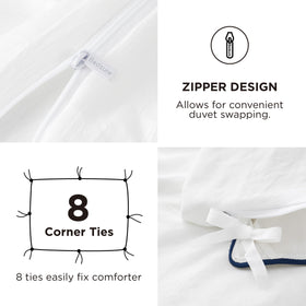 Bedsure eight ties secure the duvet insert to prevent shifting