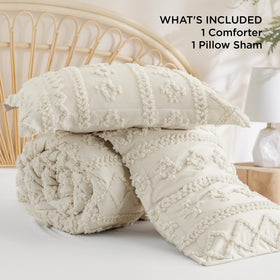 Bedsure embellished pillow sham 20 x 26 completes the set