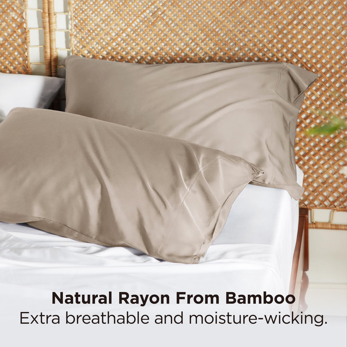 Bedsure envelope-closure pillowcase keeps pillow secure and neat.