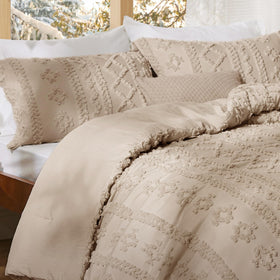 Bedsure farmhouse-style embroidery bedding adds timeless charm to the bedroom.