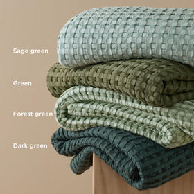 Bedsure fiber composition label highlights cotton and bamboo rayon blend.
