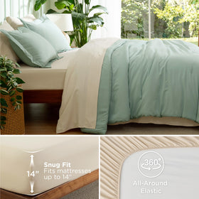Bedsure fitted sheet 60x80 with 14-inch pocket fits standard queen beds