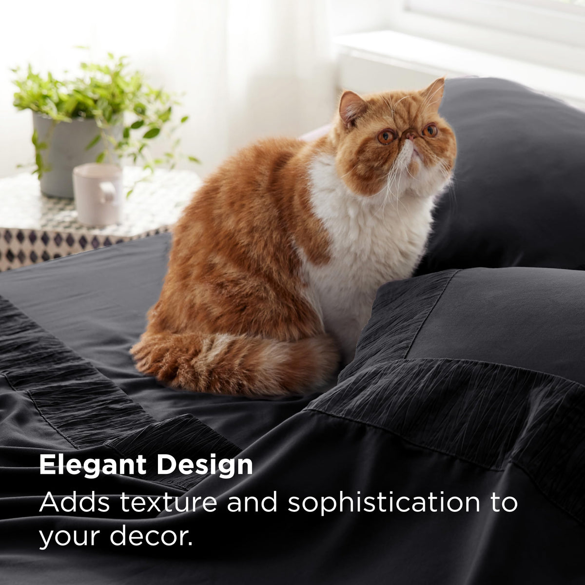 Bedsure full sheet deep-pocket elastic secures mattresses with pillows tops.