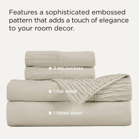 Bedsure full sheet set flat sheet drape highlighting soft, smooth fabric