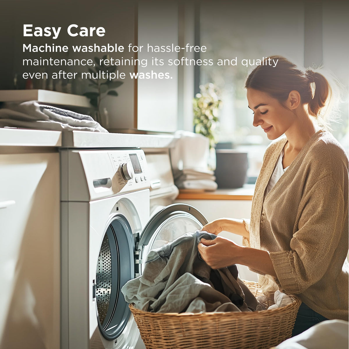 Bedsure oversized pillowcase close-up shows secure internal pocket design