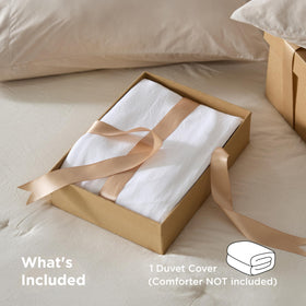 Bedsure duvet cover complements minimalist decor with clean white tone.