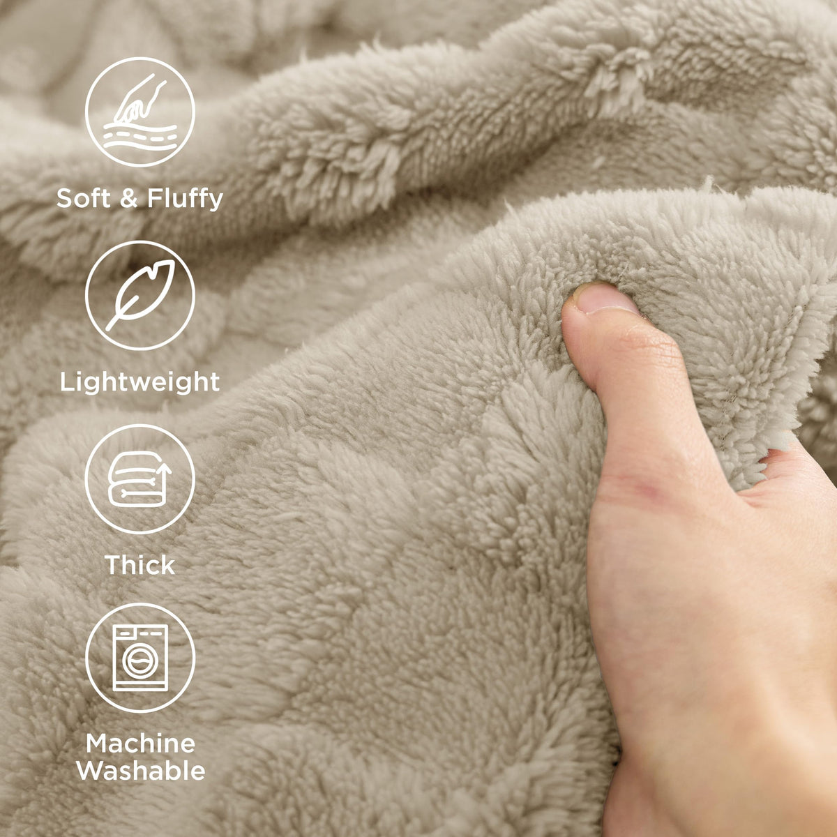 Bedsure GentleSoft beige throw on couch for relaxing streaming moments.