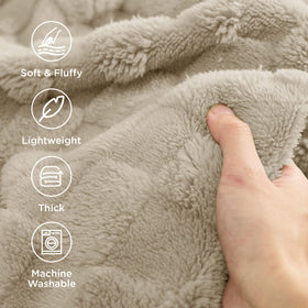 Bedsure GentleSoft beige throw on couch for relaxing streaming moments.