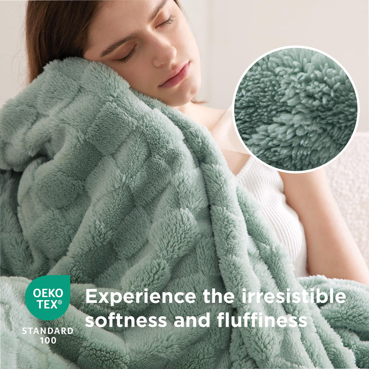 Bedsure Gentlesoft blanket displayed on bed for restful evenings.