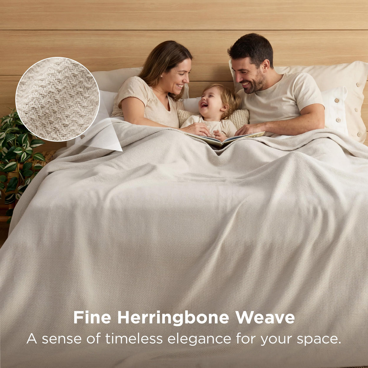 Bedsure GentleSoft blanket on bed-side table complements decor and accessibility.