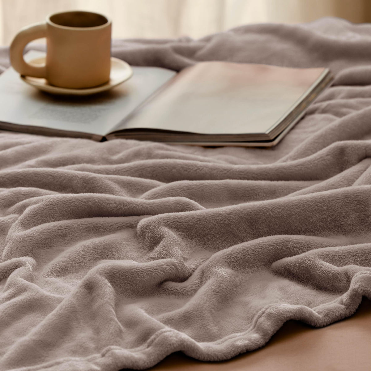Bedsure GentleSoft in bedroom for bedtime snuggling and soothing warmth