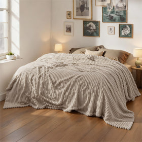 Bedsure GentleSoft blanket beige color complements bedrooms and living spaces