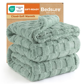 Bedsure GentleSoft blanket closeup fleece texture for plush warmth