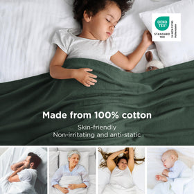 Bedsure GentleSoft blanket in cotton fabric, natural softness for daily use.