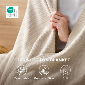 Bedsure GentleSoft blanket used as couch cover protects furniture and adds comfort.