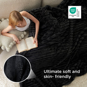Bedsure GentleSoft on the couch offers cozy warmth during streaming nights