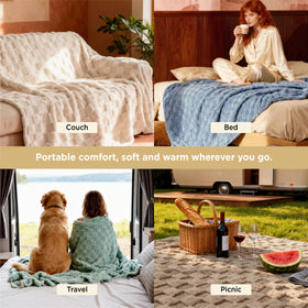 Bedsure GentleSoft blanket dorm room setup with soft vibes