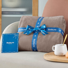 Bedsure GentleSoft blanket shows easy-care label for machine wash comfort