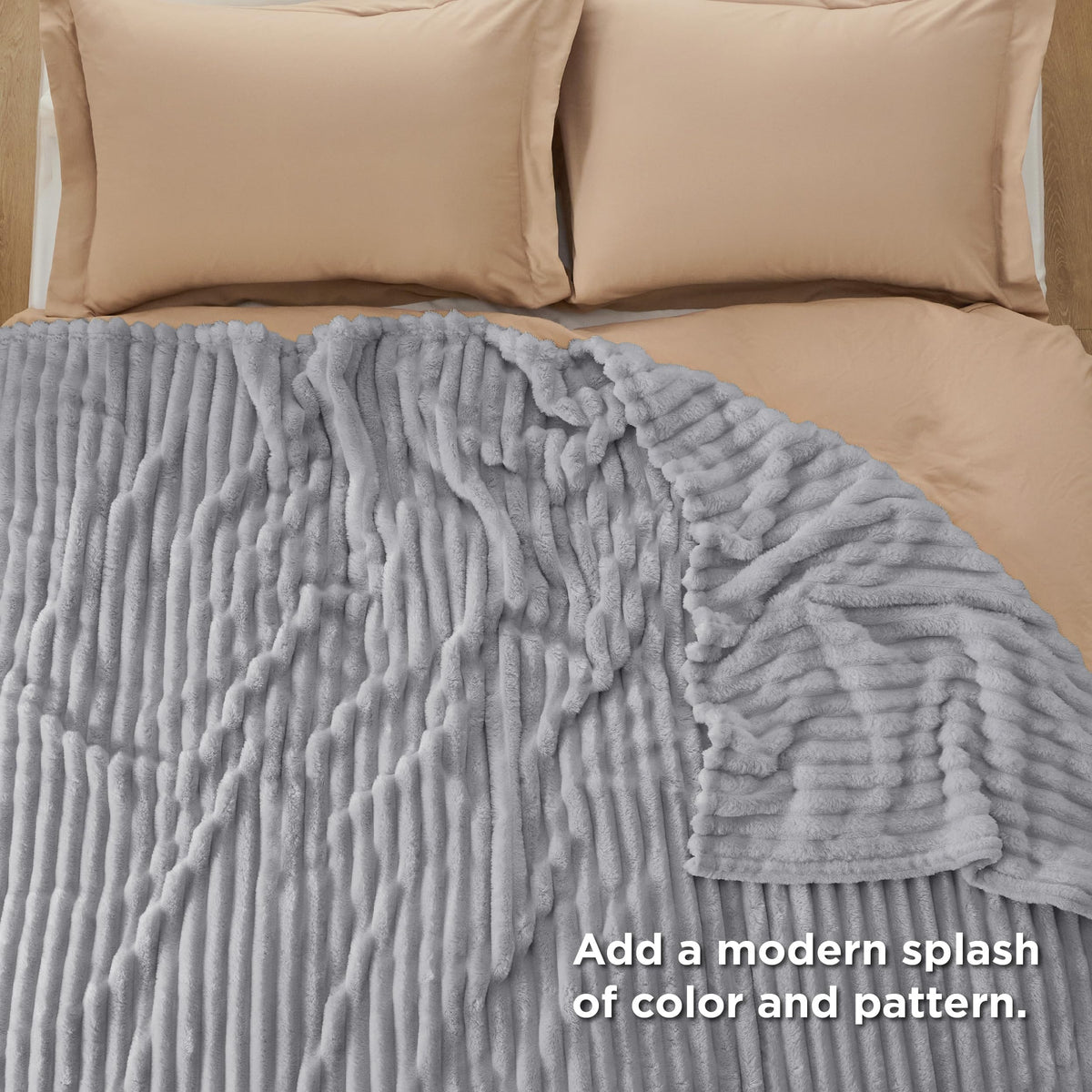 Bedsure GentleSoft blanket folded to showcase 90x90 inch queen size