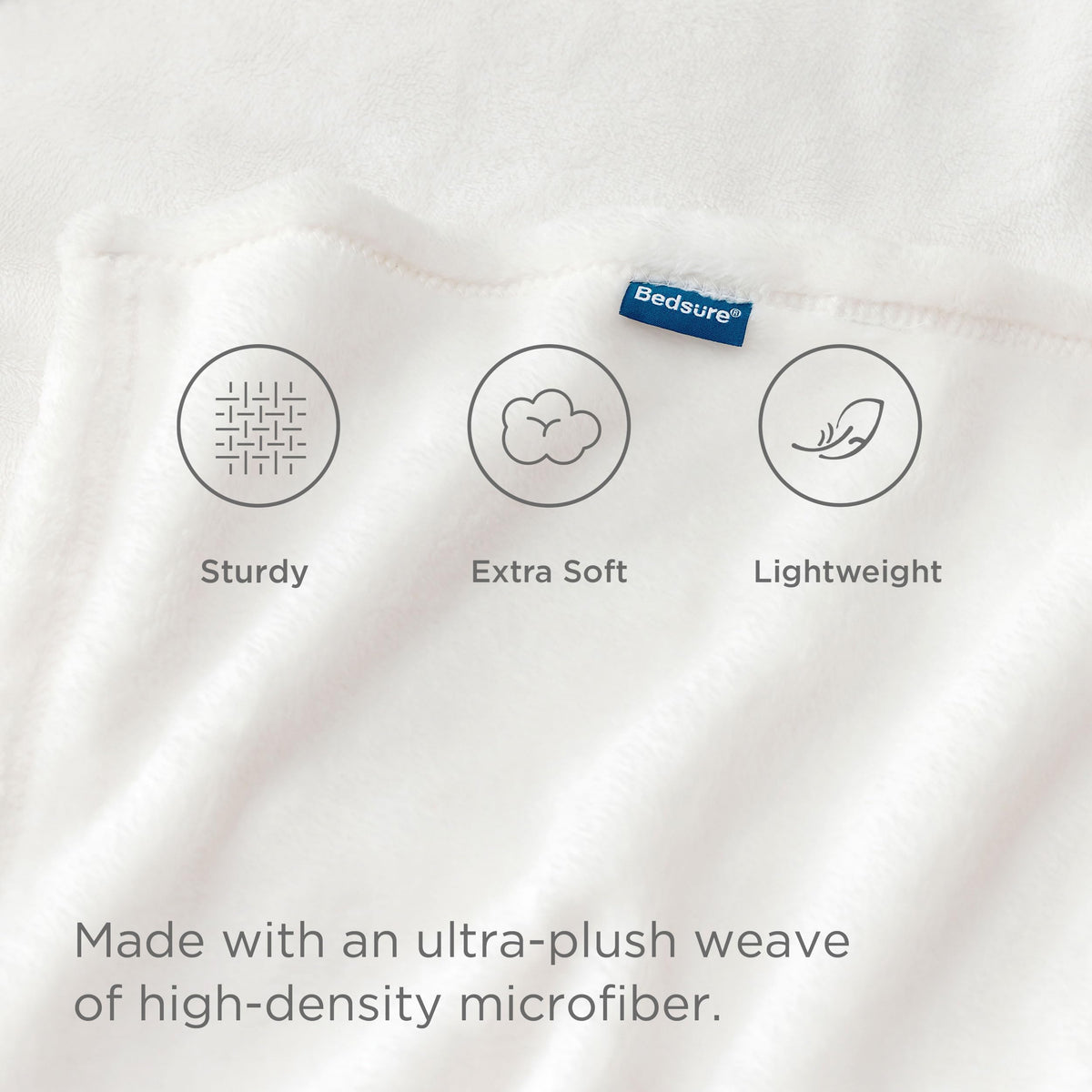 Bedsure GentleSoft blanket on bed draped for a soft, inviting cozy setup