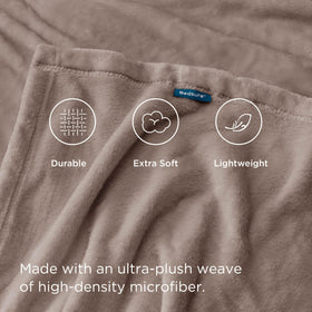 Bedsure GentleSoft on couch for relaxing evenings and quick warmth