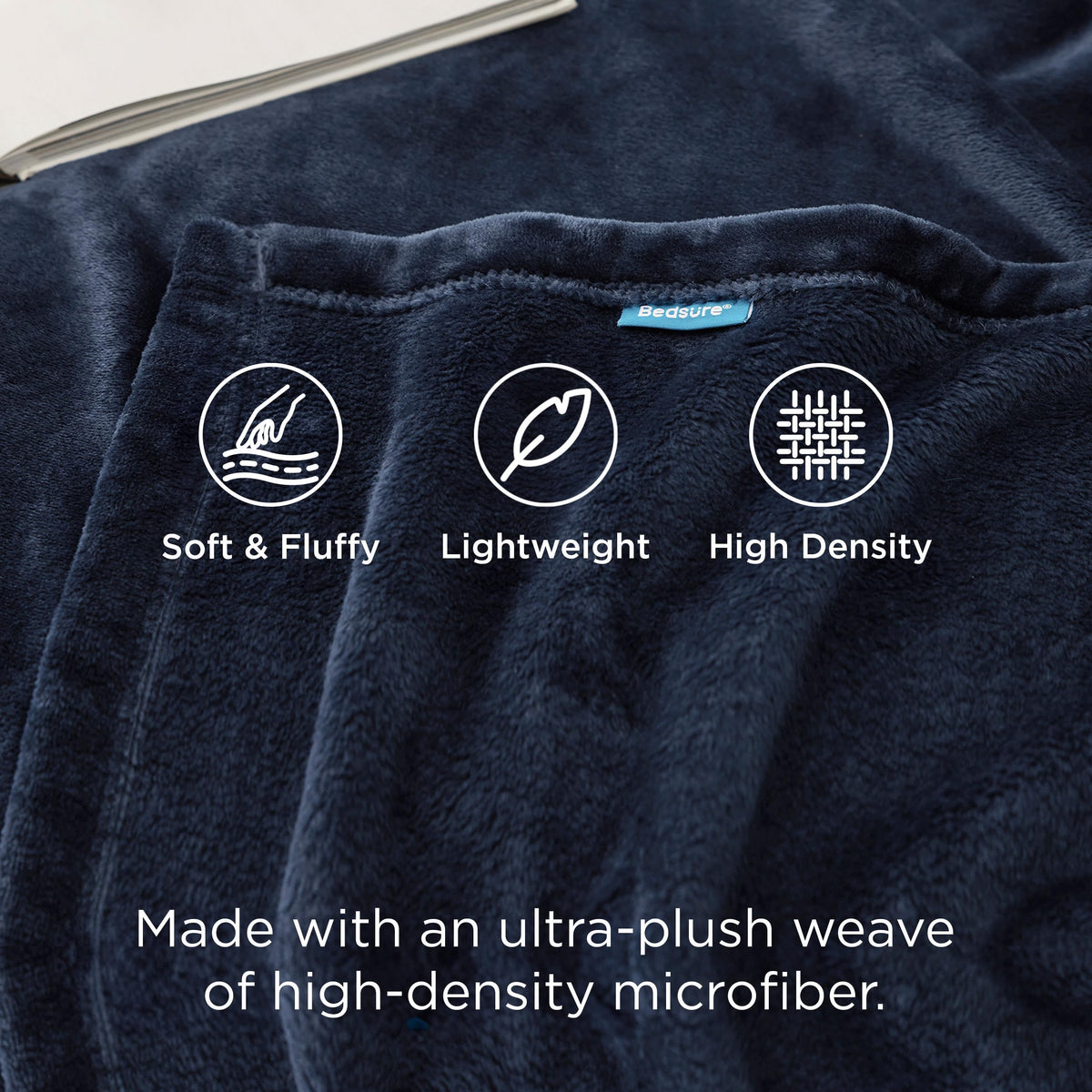 Bedsure GentleSoft blanket on a sofa adding decor and extra warmth