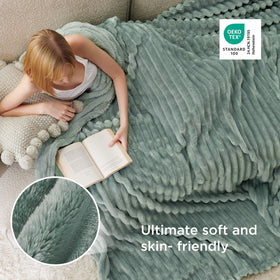 Bedsure GentleSoft blanket soft pile closeup invites comforting snuggle moments