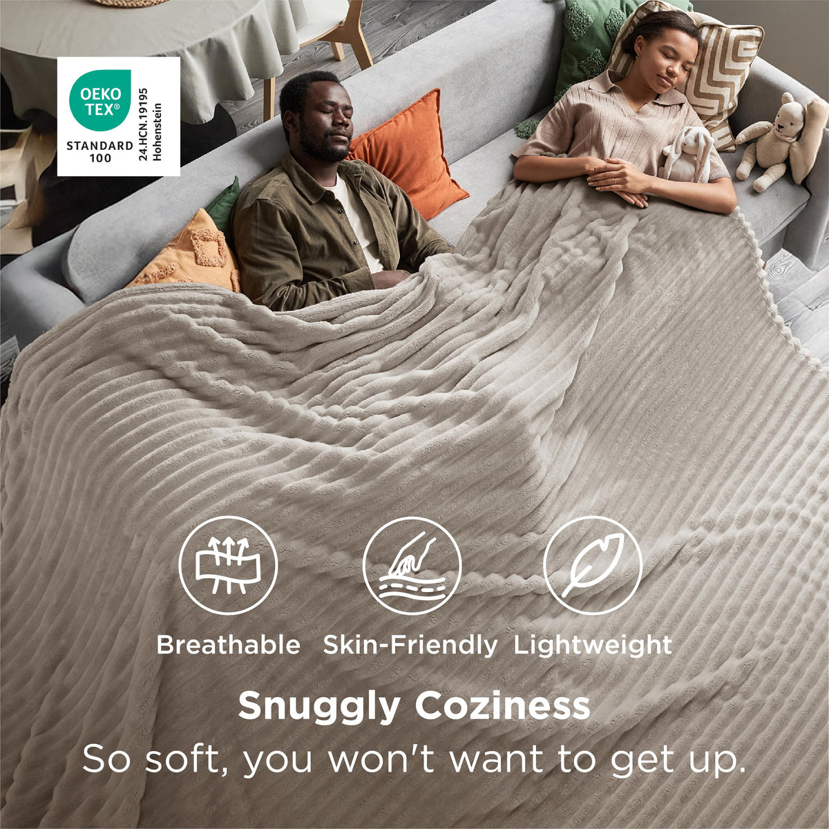 Bedsure GentleSoft blanket warm yet lightweight for cozy evenings without bulk
