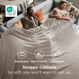 Bedsure GentleSoft blanket warm yet lightweight for cozy evenings without bulk
