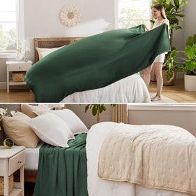 Bedsure GentleSoft breathable cotton weave feels cool and comfortable