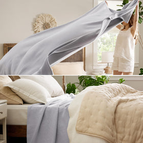 Bedsure GentleSoft breathable-fabric supports year-round comfort.