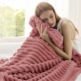 Bedsure GentleSoft microfiber detail showing durable stitching for lasting use.