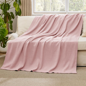 Bedsure GentleSoft herringbone texture adds style and natural fiber comfort
