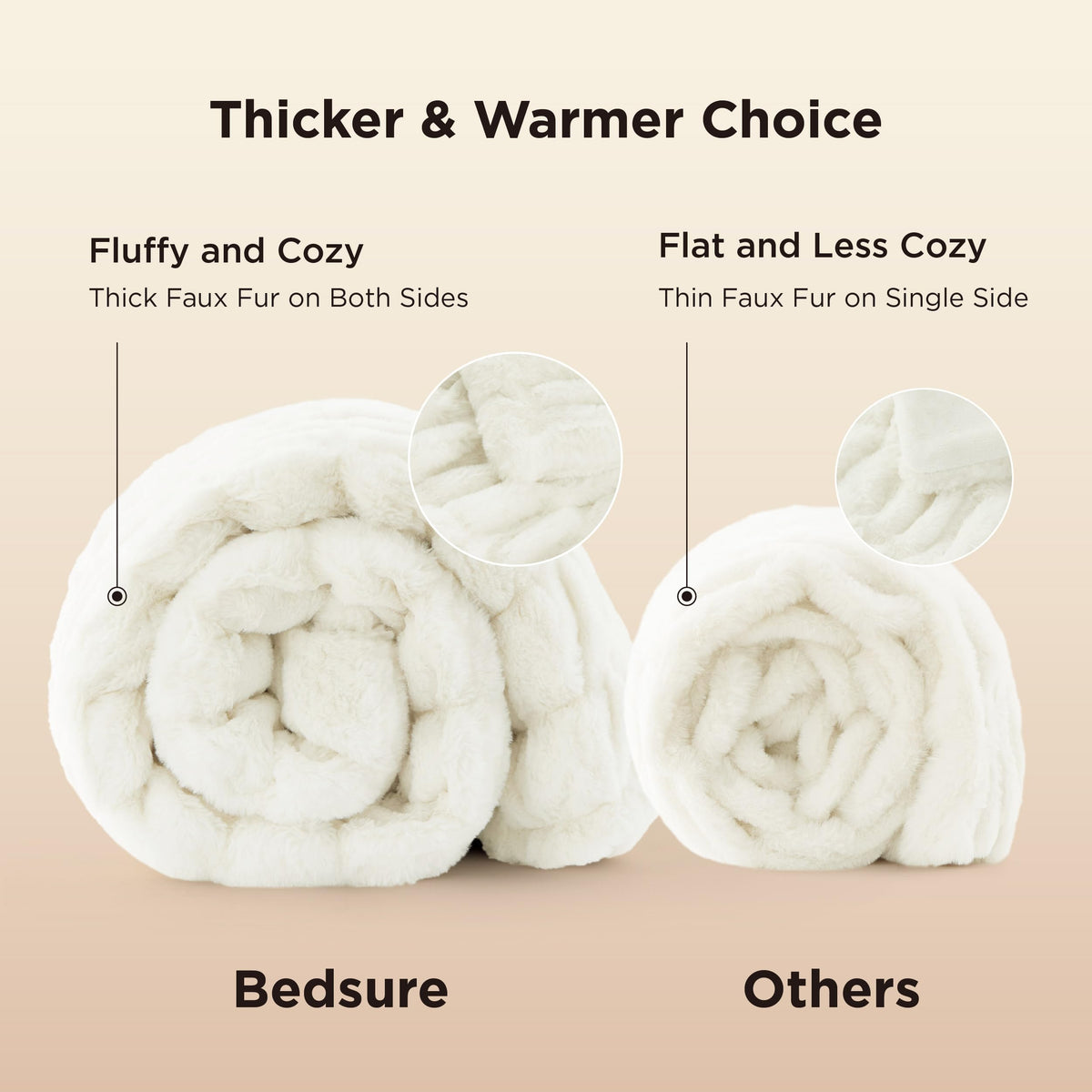 Bedsure Gentlesoft cream blanket on sofa adds cozy luxury