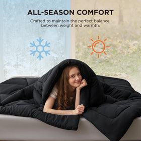 Bedsure GentleSoft fill provides soft touch with breathable comfort.