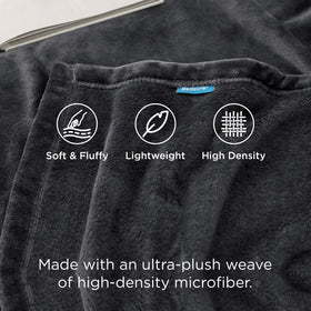Bedsure GentleSoft fleece blanket close-up of plush fabric texture.