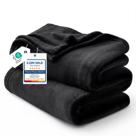 Bedsure GentleSoft fleece blanket close-up fabric showing plush texture for warm comfort
