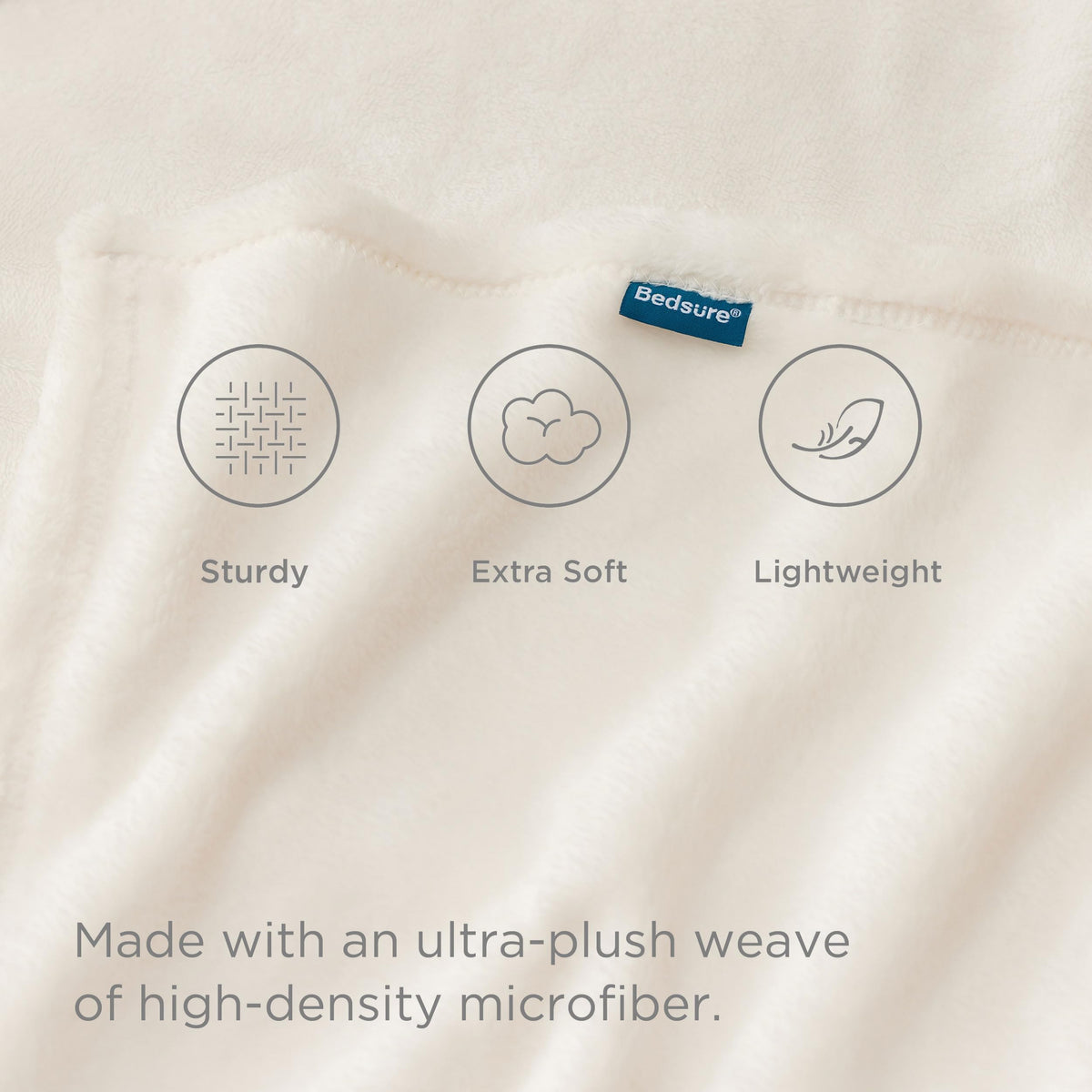 Bedsure GentleSoft fleece blanket on bed creates a calm, inviting bedroom scene
