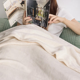 Bedsure GentleSoft fleece blanket close-up shows plush texture and softness