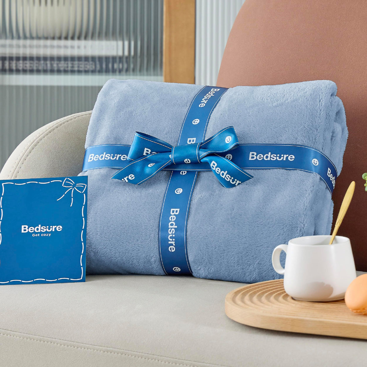 Bedsure blanket being machine washed demonstrates easy care