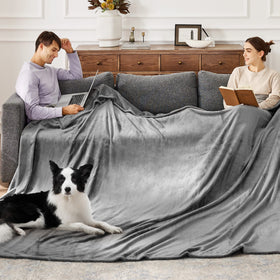 Bedsure GentleSoft fleece blanket folded, compact warmth for storage