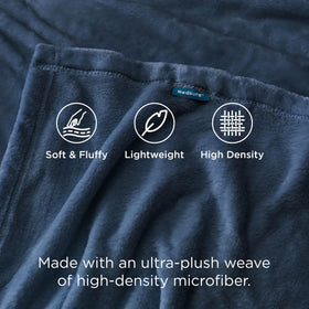 Bedsure GentleSoft close-up fabric shows premium microfiber and plush texture